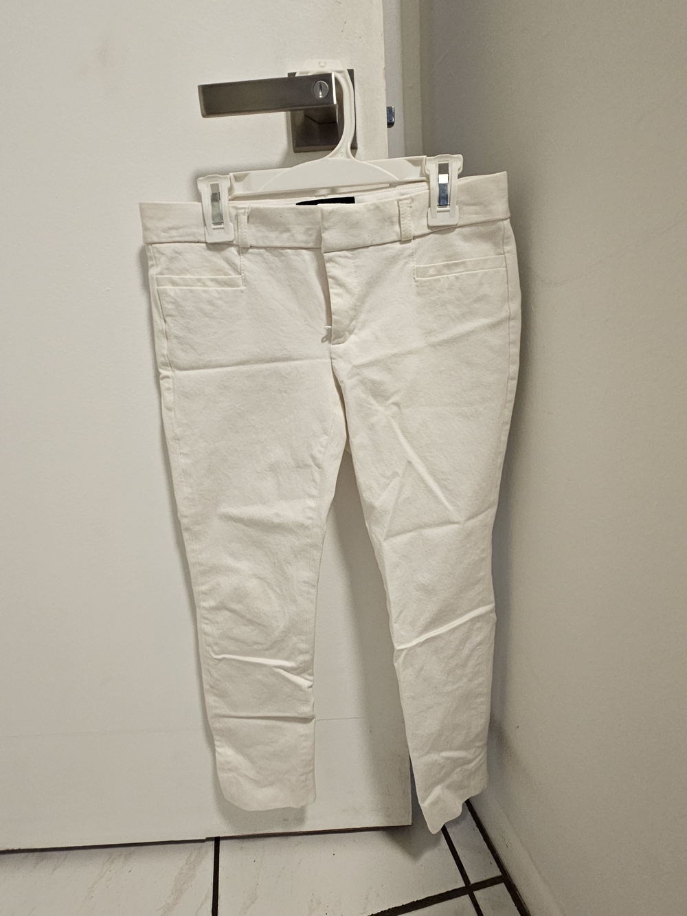 Banana Republic White Slim Fit Pants